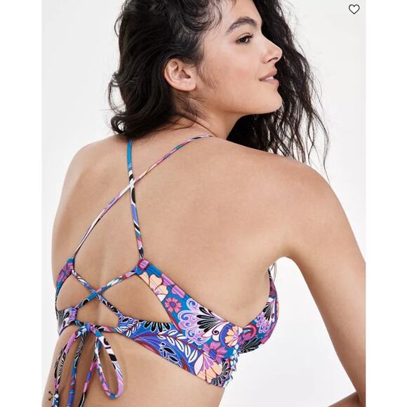 NEW Salt + Cove Mix & Match Bikini Set Size XS / Small Black Purple Paisley Boho - Picture 12 of 16